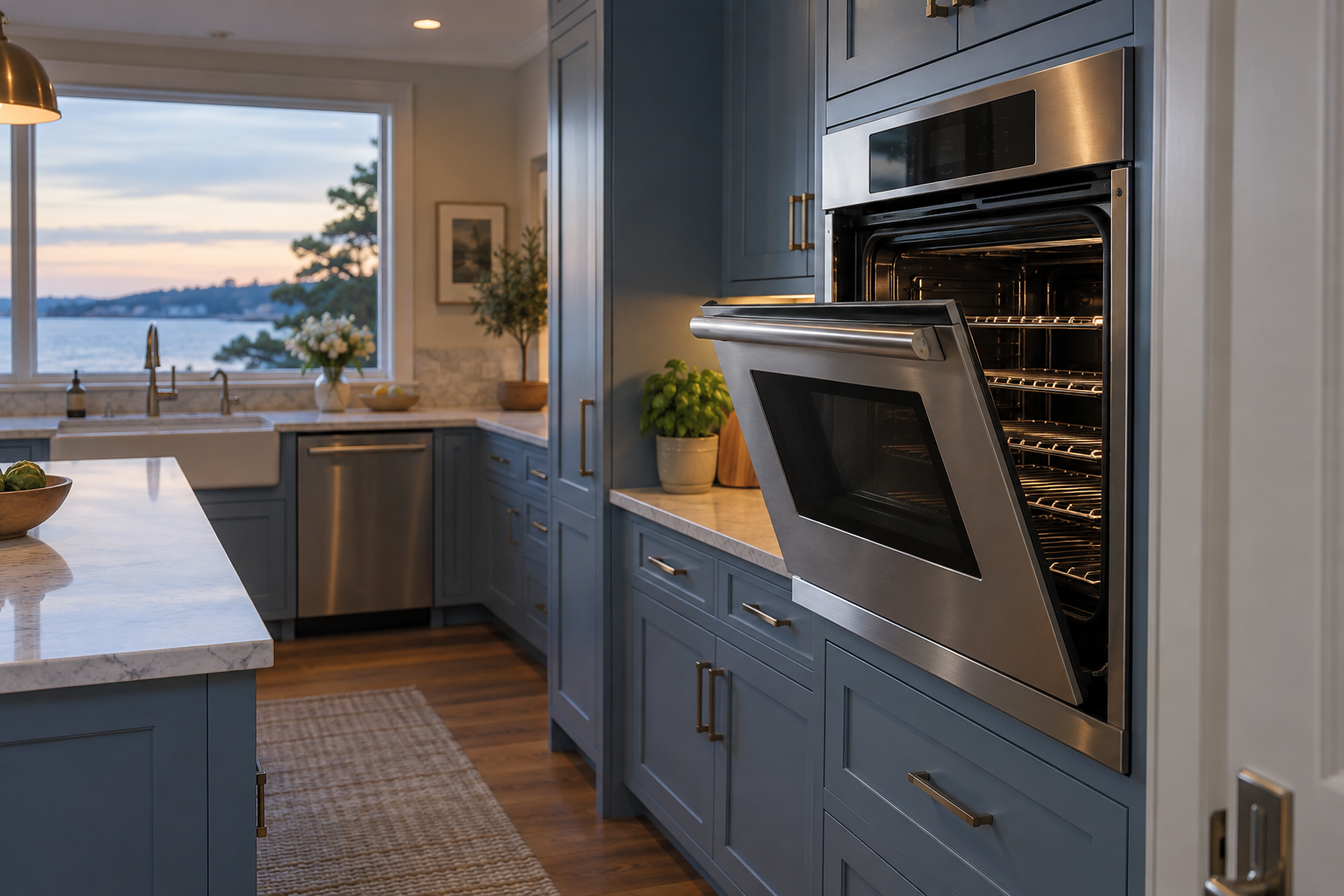 Illustrative Viking oven in a residential kitchen — AI image for Wolf Repair Old Greenwich